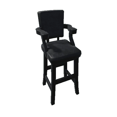 Rustic Bar Stool - Black